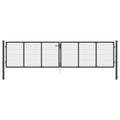 VidaXL Gaaspoort 400x150 cm gegalvaniseerd staal grijs