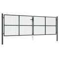 VidaXL Gaaspoort 400x175 cm gegalvaniseerd staal grijs