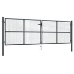 VidaXL Gaaspoort 400x175 cm gegalvaniseerd staal grijs