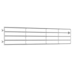 VidaXL Poort met 5 stangen (150-400)x90 cm staal zilverkleurig