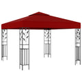 Vidaxl prieel 3x3 m wijnrood