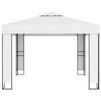 Vidaxl prieel met dubbel dak 3x3 m wit
