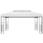 VidaXL Tuinprieel 4x3x2,7 m gepoedercoat staal wit