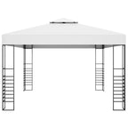 VidaXL Tuinprieel 4x3x2,7 m gepoedercoat staal wit