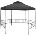 Vidaxl tuinprieel 323x275x265 cm antraciet