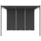 VidaXL Tuinprieel met zijgordijn 3x3x2,25 m antraciet