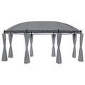 VidaXL Prieel met gordijnen 520x349x255 cm antracietkleurig