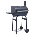 Vidaxl houtskoolbarbecue roker met onderschap zwart