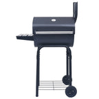 Vidaxl houtskoolbarbecue roker met onderschap zwart