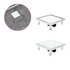 Vidaxl doucheafvoer met 2-in-1 deksels 28x28 cm roestvrij staal