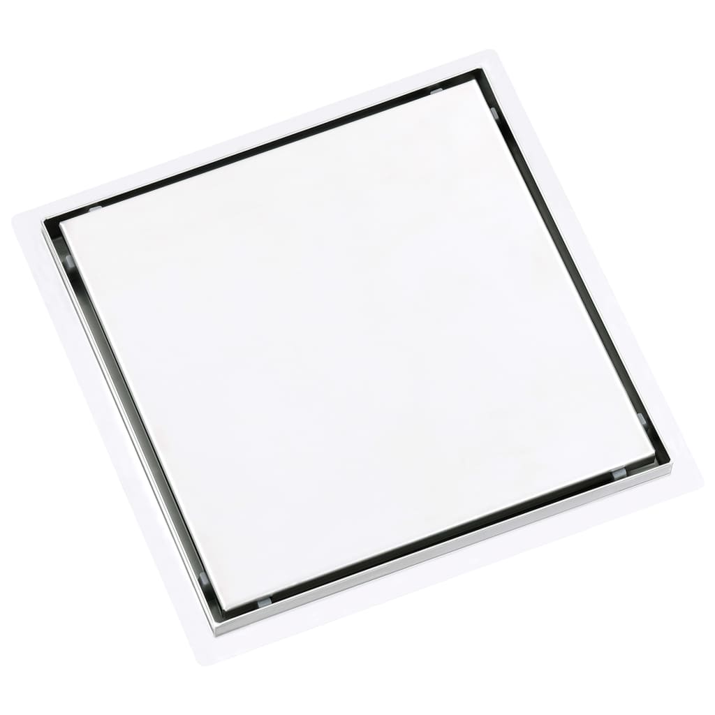 Vidaxl doucheafvoer met 2-in-1 deksels 28x28 cm roestvrij staal