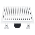 Vidaxl doucheafvoer 23x23 cm roestvrij staal