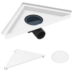 Vidaxl doucheafvoer met 2-in-1 deksel 25x25 cm roestvrij staal