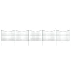 Vidaxl schuttingset hol gebogen 77,5x64 cm groen