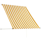 Vidaxl luifel uittrekbaar 100x150 cm geel en wit