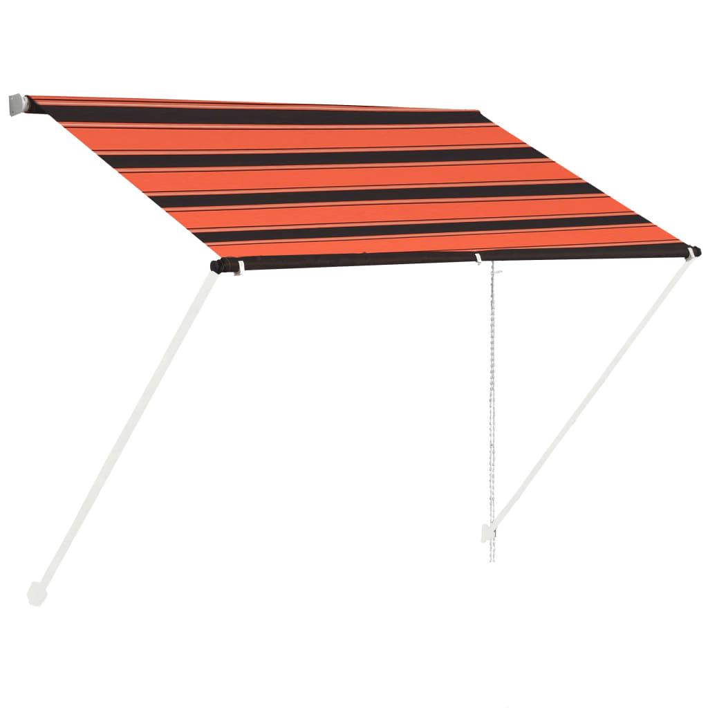 Vidaxl luifel uittrekbaar 100x150 cm oranje en bruin