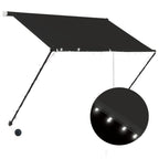 VidaXL Luifel uittrekbaar met LED 100x150 cm antraciet