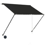 VidaXL Luifel uittrekbaar met LED 100x150 cm antraciet