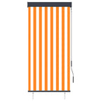 VidaXL Rolgordijn voor buiten 80x250 cm wit en oranje