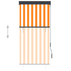VidaXL Rolgordijn voor buiten 80x250 cm wit en oranje