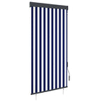 VidaXL Rolgordijn voor buiten 100x250 cm blauw en wit