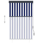 VidaXL Rolgordijn voor buiten 100x250 cm blauw en wit