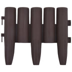 Vidaxl gazonranden 36 st 10 m pp bruin