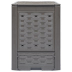 Vidaxl compostbakken 2 st 600 l 60x60x83 cm kunststof rattan bruin