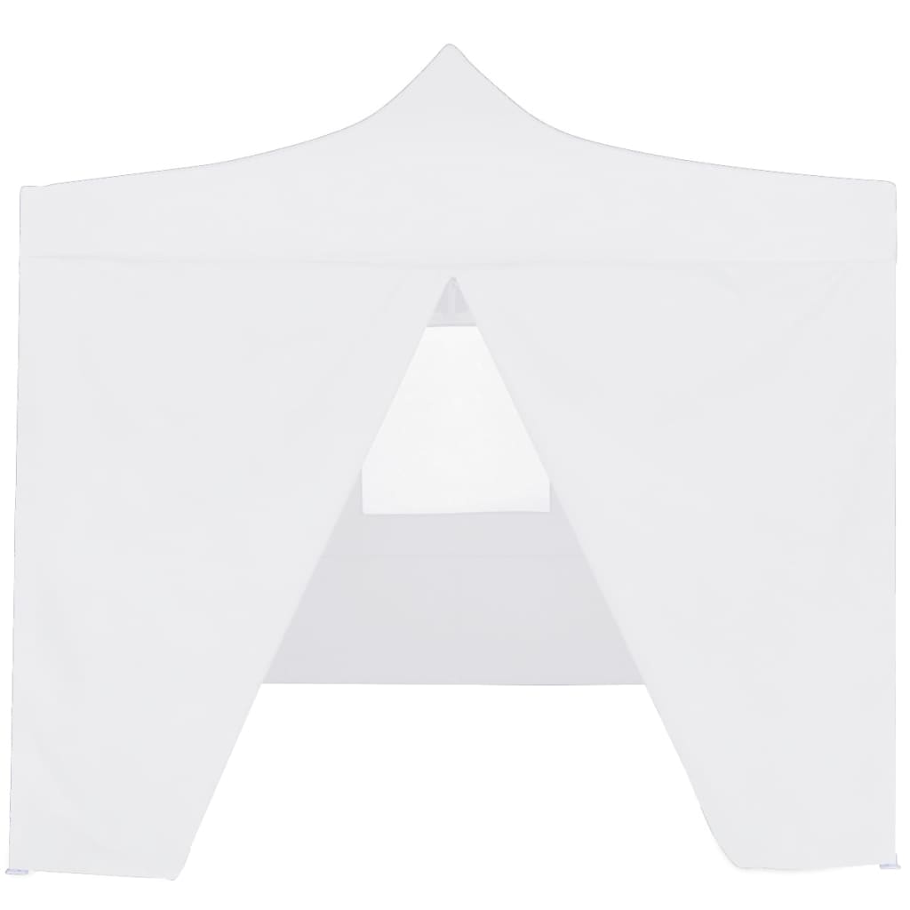 Vidaxl partytent met 4 zijwanden inklapbaar 2x2 m staal wit