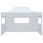 Vidaxl partytent met 3 zijwanden inklapbaar 280x410x315 cm staal wit