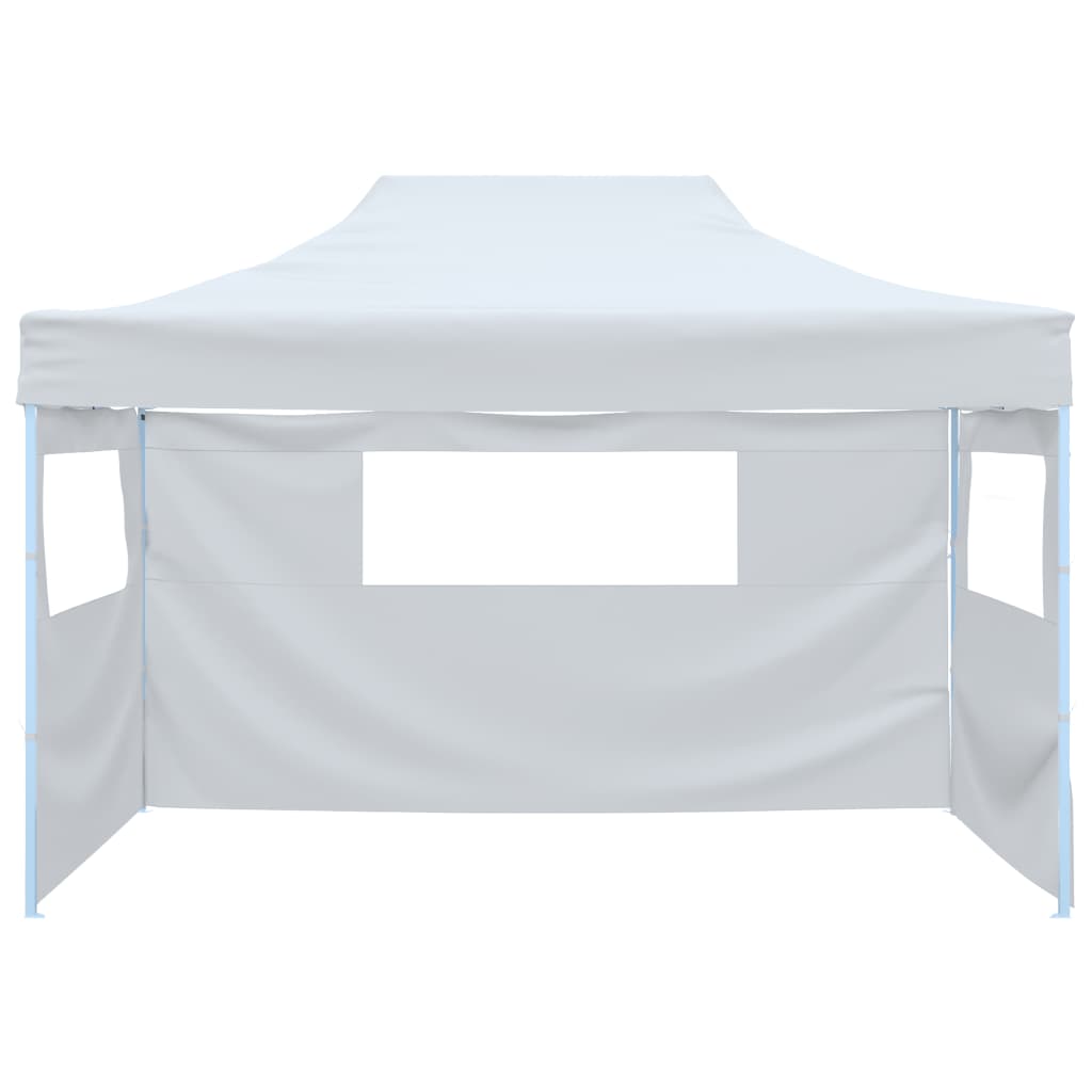 Vidaxl partytent met 3 zijwanden inklapbaar 280x410x315 cm staal wit