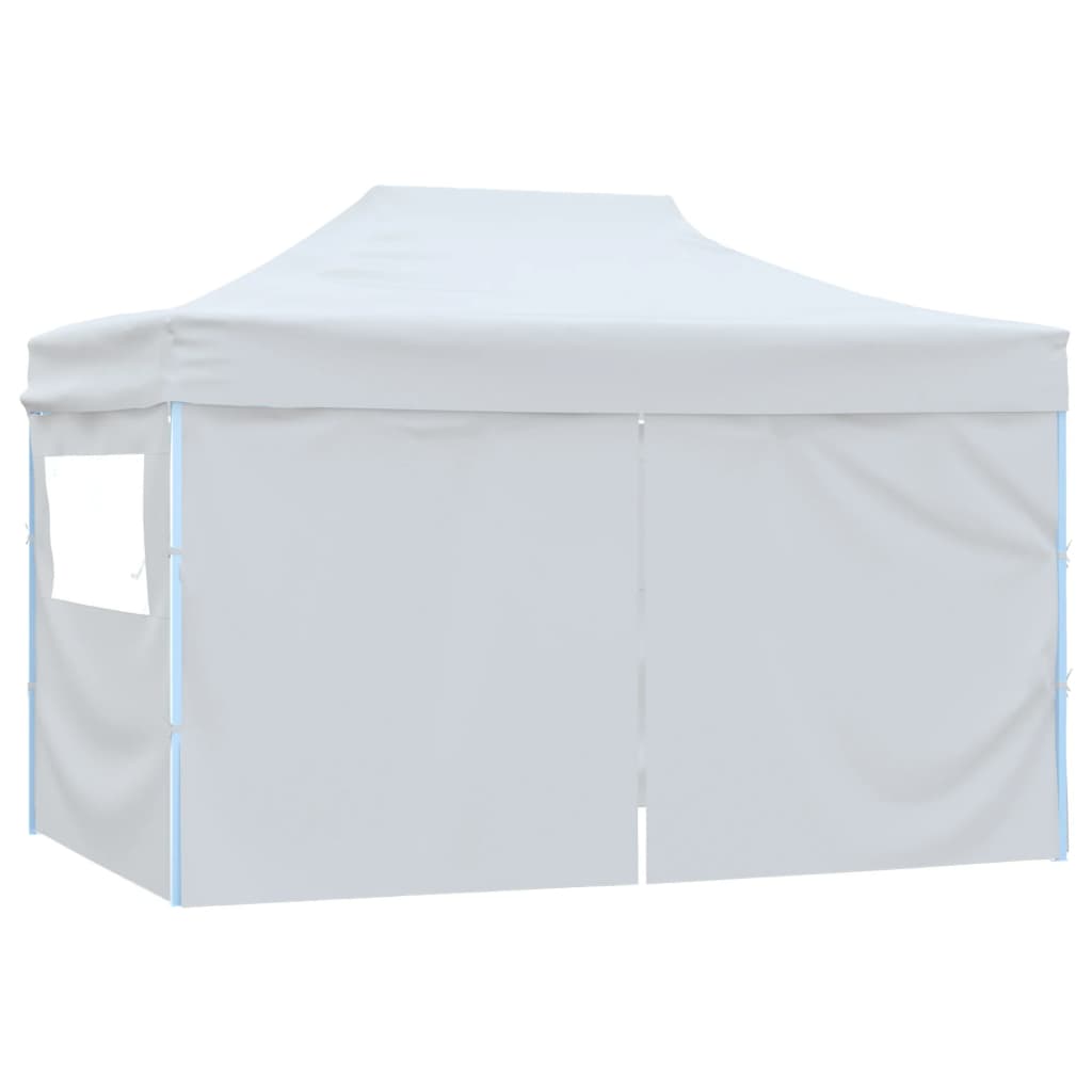 Vidaxl partytent met 4 zijwanden inklapbaar 280x410x315 cm staal wit