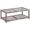 VidaXL Schoenenbank 80x40x30 cm poly rattan grijs