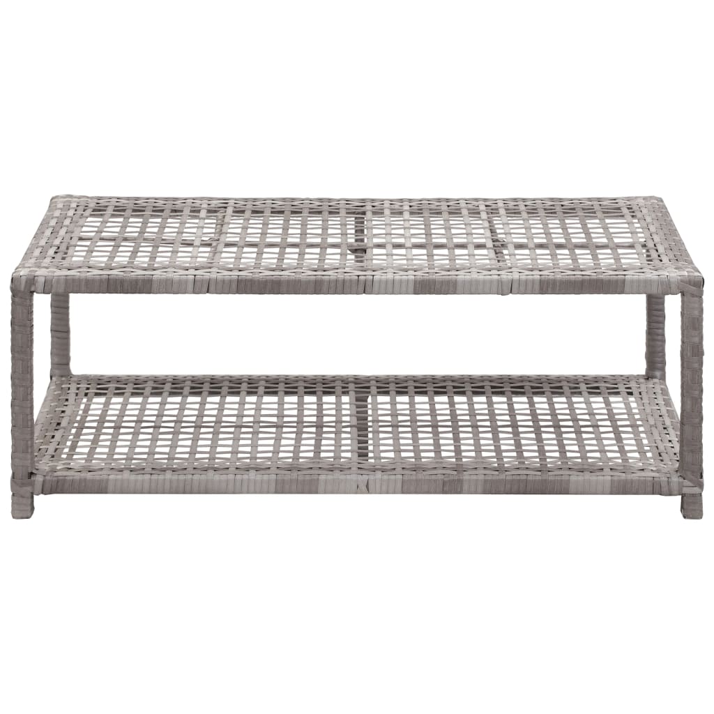 VidaXL Schoenenbank 80x40x30 cm poly rattan grijs