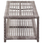 VidaXL Schoenenbank 80x40x30 cm poly rattan grijs