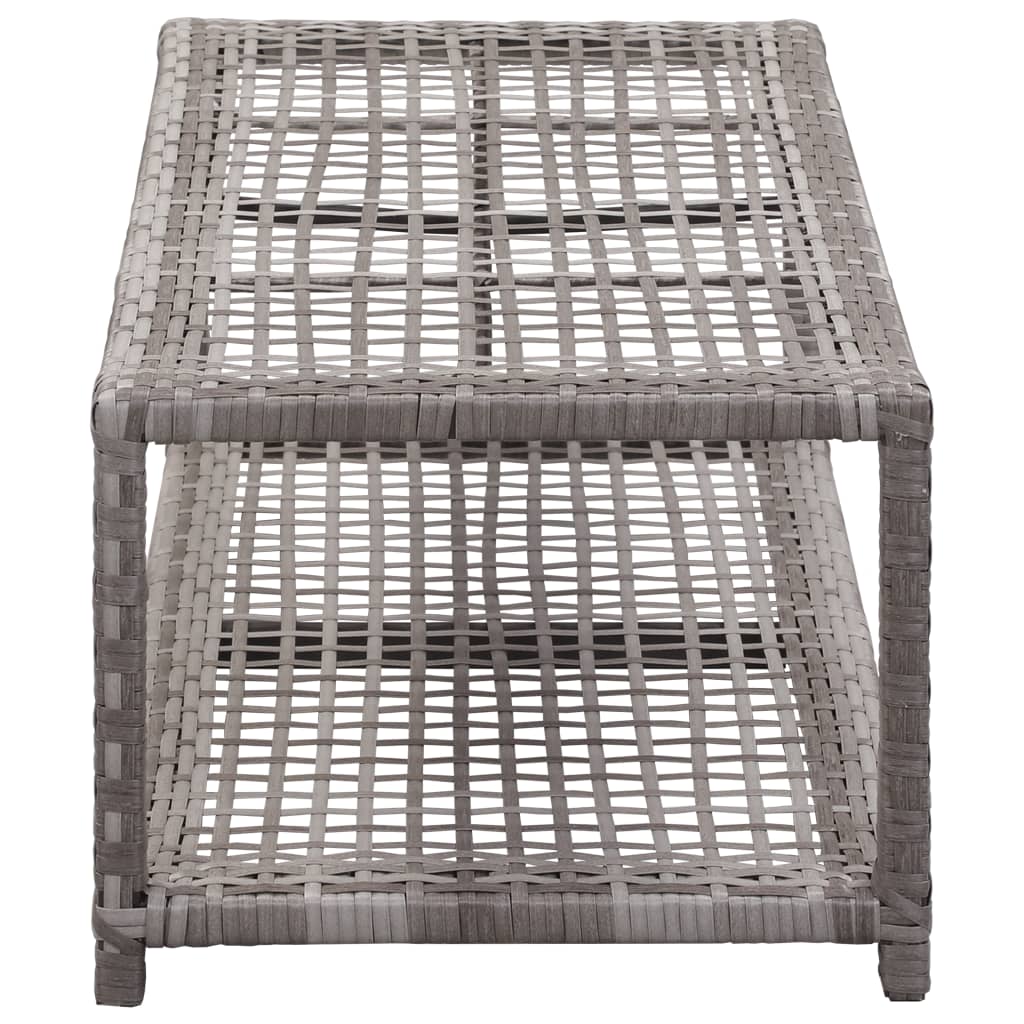VidaXL Schoenenbank 80x40x30 cm poly rattan grijs