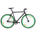 Vidaxl fiets met vaste versnelling 700 c 59 cm zwart en groen