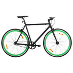 Vidaxl fiets met vaste versnelling 700 c 59 cm zwart en groen