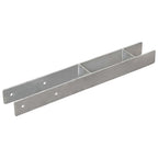 Vidaxl grondankers 2 st 7x6x60 cm gegalvaniseerd staal zilverkleurig