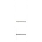 Vidaxl grondankers 6 st 14x6x60 cm gegalvaniseerd staal zilverkleurig