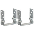 Vidaxl grondankers 2 st 14x6x15 cm gegalvaniseerd staal zilverkleurig