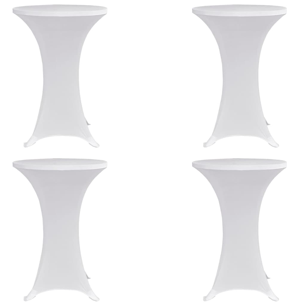Vidaxl statafelhoes 4 st stretch ø60 cm wit