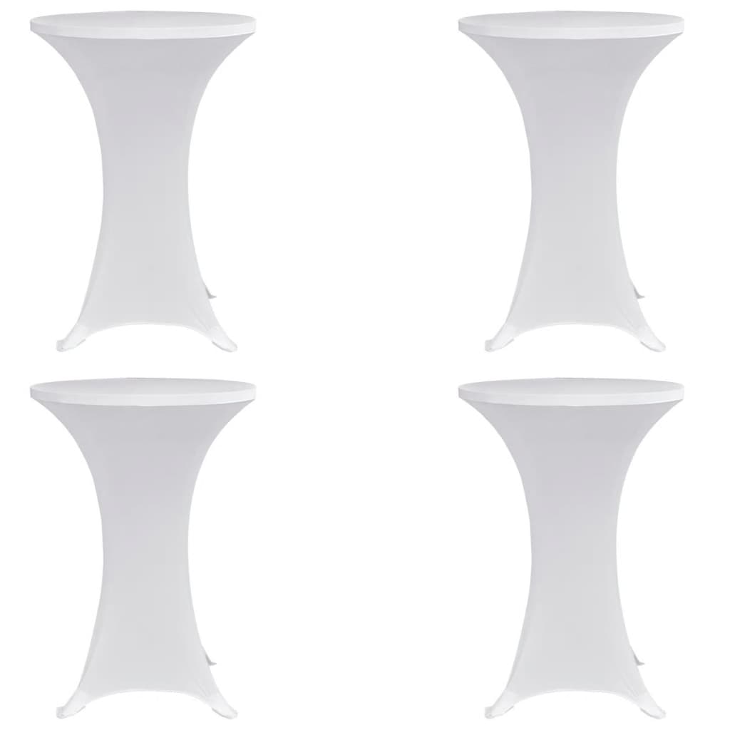 Vidaxl statafelhoes 4 st stretch ø70 cm wit