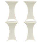 Vidaxl statafelhoes 4 st stretch ø60 cm crème