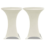 Vidaxl statafelhoes 4 st stretch ø60 cm crème