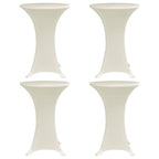 Vidaxl statafelhoes 4 st stretch ø80 cm crème