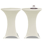 Vidaxl statafelhoes 4 st stretch ø80 cm crème
