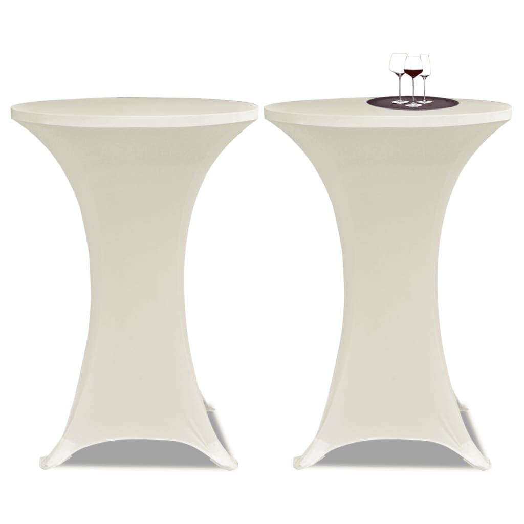 Vidaxl statafelhoes 4 st stretch ø80 cm crème
