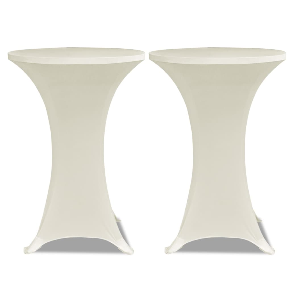 Vidaxl statafelhoes 4 st stretch ø80 cm crème