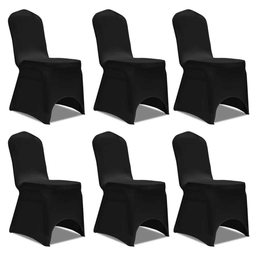 Vidaxl stoelhoezen stretch 12 st zwart